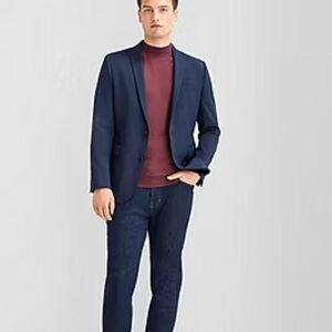 NWOT Men's JF J.Ferrar Slim Fit Dk Navy Blazer/ Sports Jacket sz 40 Reg